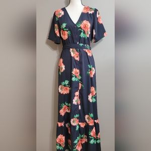 4. Rokok Floral Maxi Dress